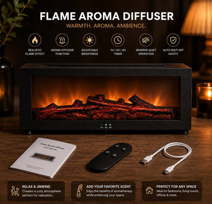 Fireplace Humidifier Flame Aroma Humidifier